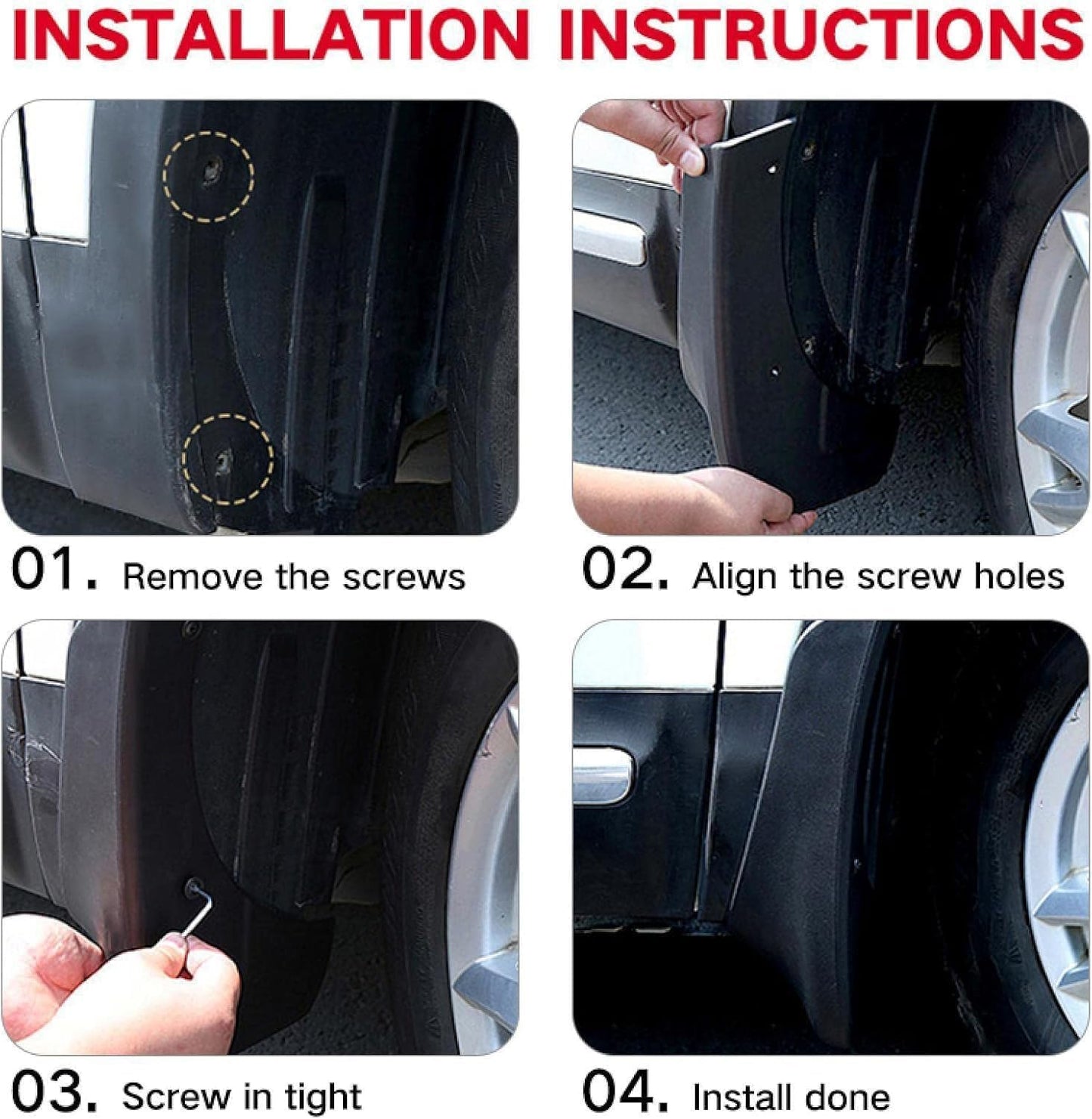 Universal Stealth Mudguards (Set of 4) | High-Performance Splash Protection