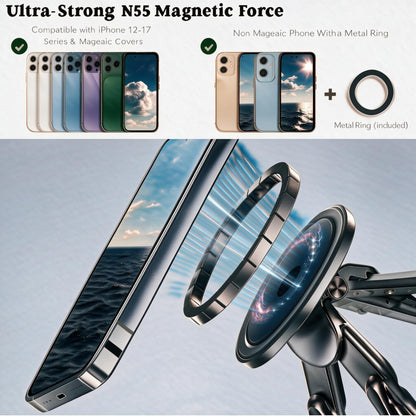 Portable Laptop Stand, 3-in-1 Magnetic Foldable Adjustable, for Desk