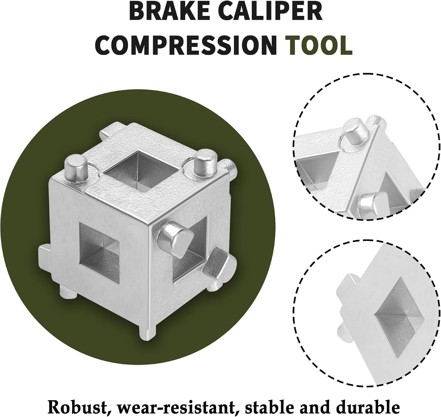 2Pcs Cube Brake Caliper Compression Tool,Steel Brake Caliper Tool