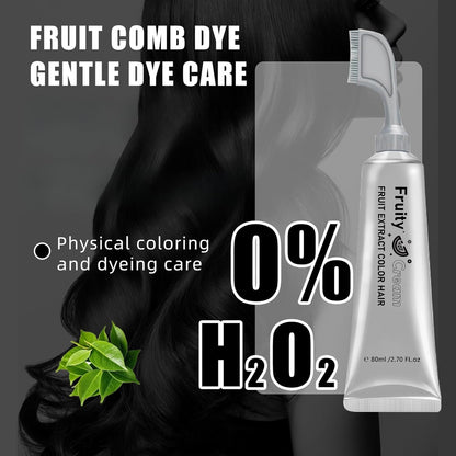 Hair Dye Cream Comb with Natural Plant Extract, Root Touch Up Hair Color, Ammonia Free