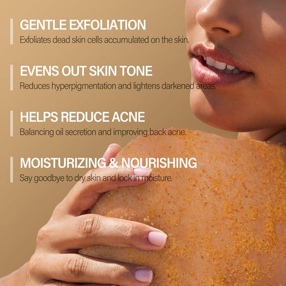 Turmeric Body Scrub Vitamin C Exfoliating Body Scrub With Collagen And Coconut Oil
