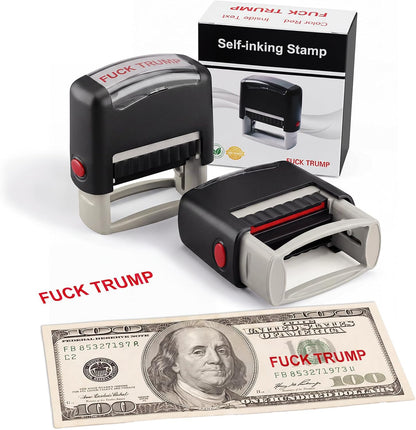 Self-Inking Red Ink "F*k Trump" Stamp