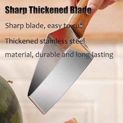 Stainless Steel Watermelon Cutter Thickened Apple Cutter Fruit Cutter Kitchen Gadgets for Party Camping