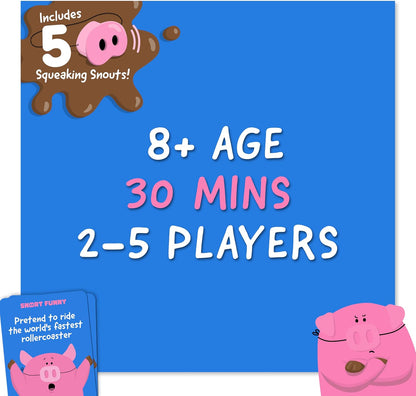 Snort Funny – The Oinkcredible You Laugh You Lose Party Game | Family Games for Kids and Adults