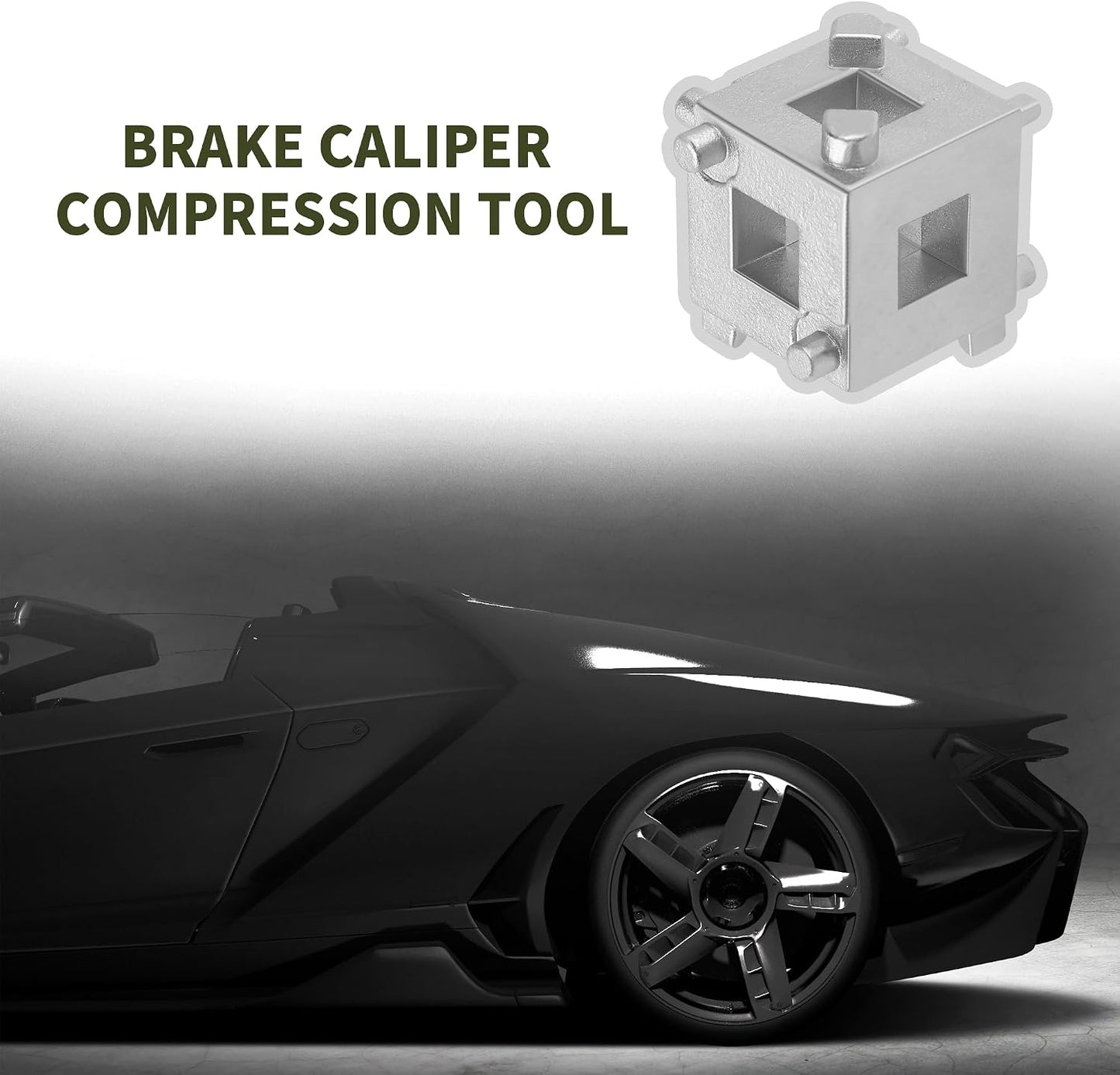 2Pcs Cube Brake Caliper Compression Tool,Steel Brake Caliper Tool