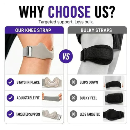 Airbag Patellar Tendon Support Strap, Adjustable Breathable Antislip Knee Brace
