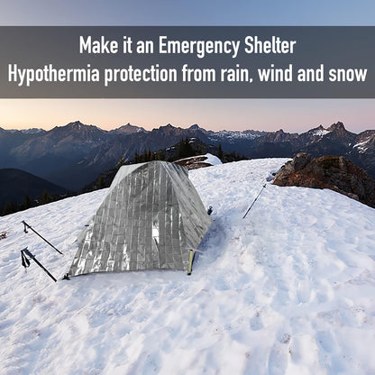 4 Pack Emergency Foil Blanket Survival Thermal Mylar Reflective Blankets