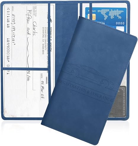 Car Registration & Insurance Card Holder, Magnetic Closure Vehicle Wallet