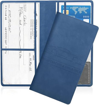 Car Registration & Insurance Card Holder, Magnetic Closure Vehicle Wallet