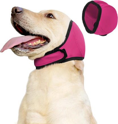 Dog Ear Muffs & No Shake Ear Wrap, Bathing, Drying & Noise Anxiety Relief