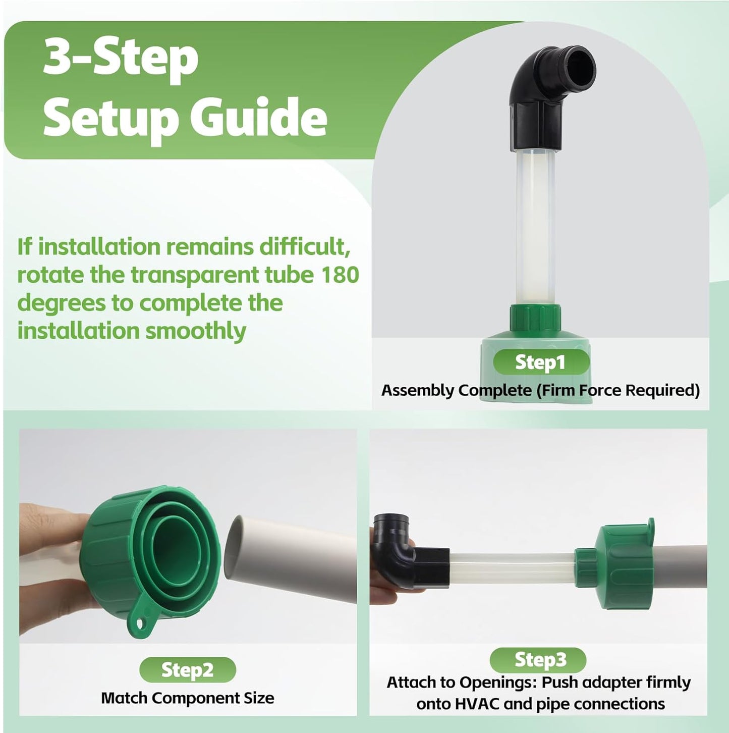 AC Drain Line Cleaner Adapter Evacuates