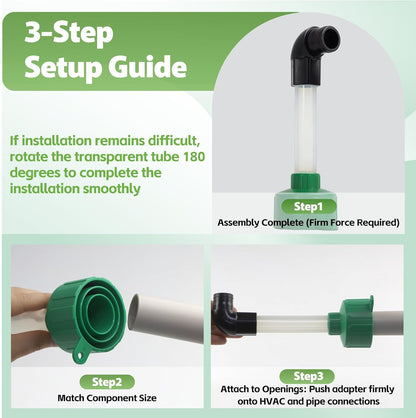 AC Drain Line Cleaner Adapter Evacuates