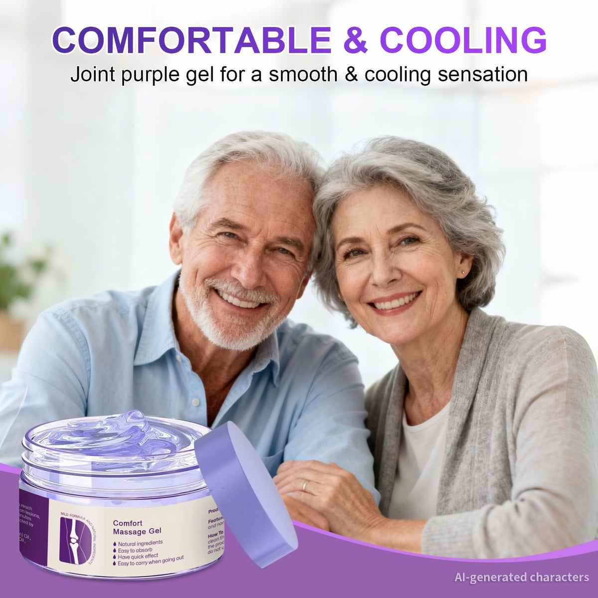 Joint Comfort Massage Gel, Soothes Discomfort for Neck, Back, Knees, Lumbar, and Feet