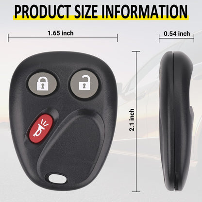 Chevrolet Cadillac 3-Button Remote Car Key, 315 Frequency LHJ011