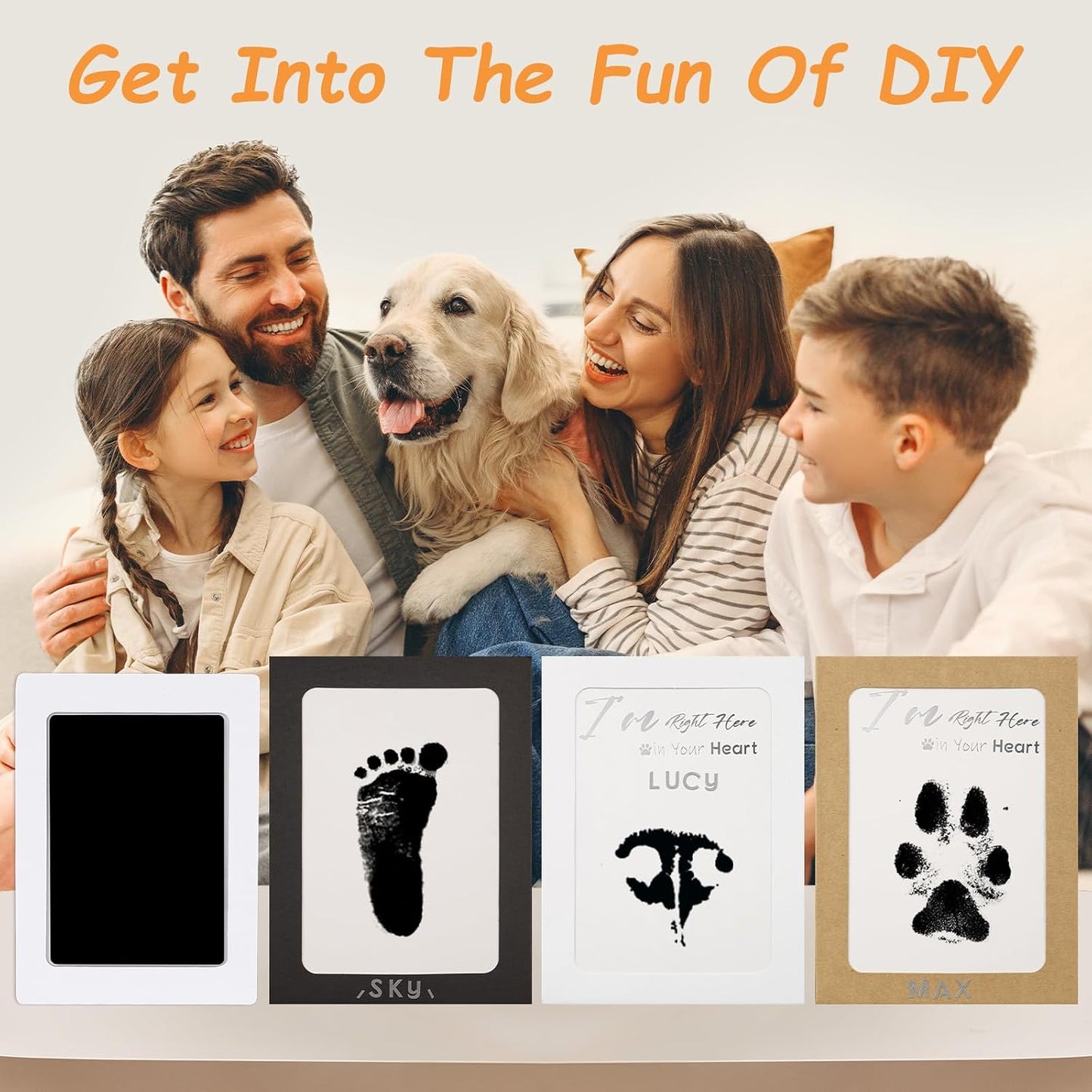 Paw Print Kit for Dogs & Cats, Inkless Pet Paw & Nose Print