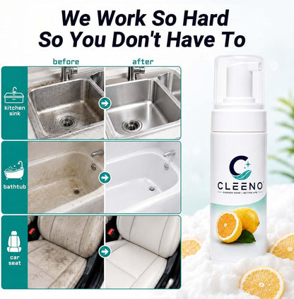 Multi-Surface Foaming Cleaner All-Purpose for Car Interior Kitchen Bathroom Leather Metal Glass