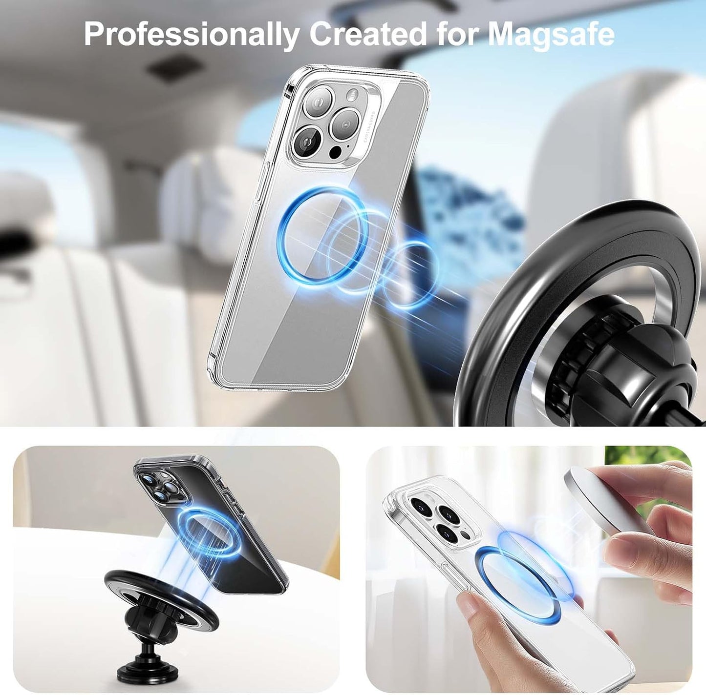 8 PCS Universal Metal Rings Sticker Compatible for Magsafe Magnetic Wireless Charger