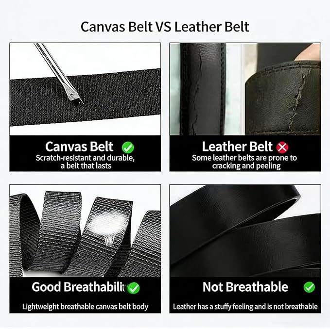 Men's Tactical Nylon Belt – Metal Buckle Ratchet Design
