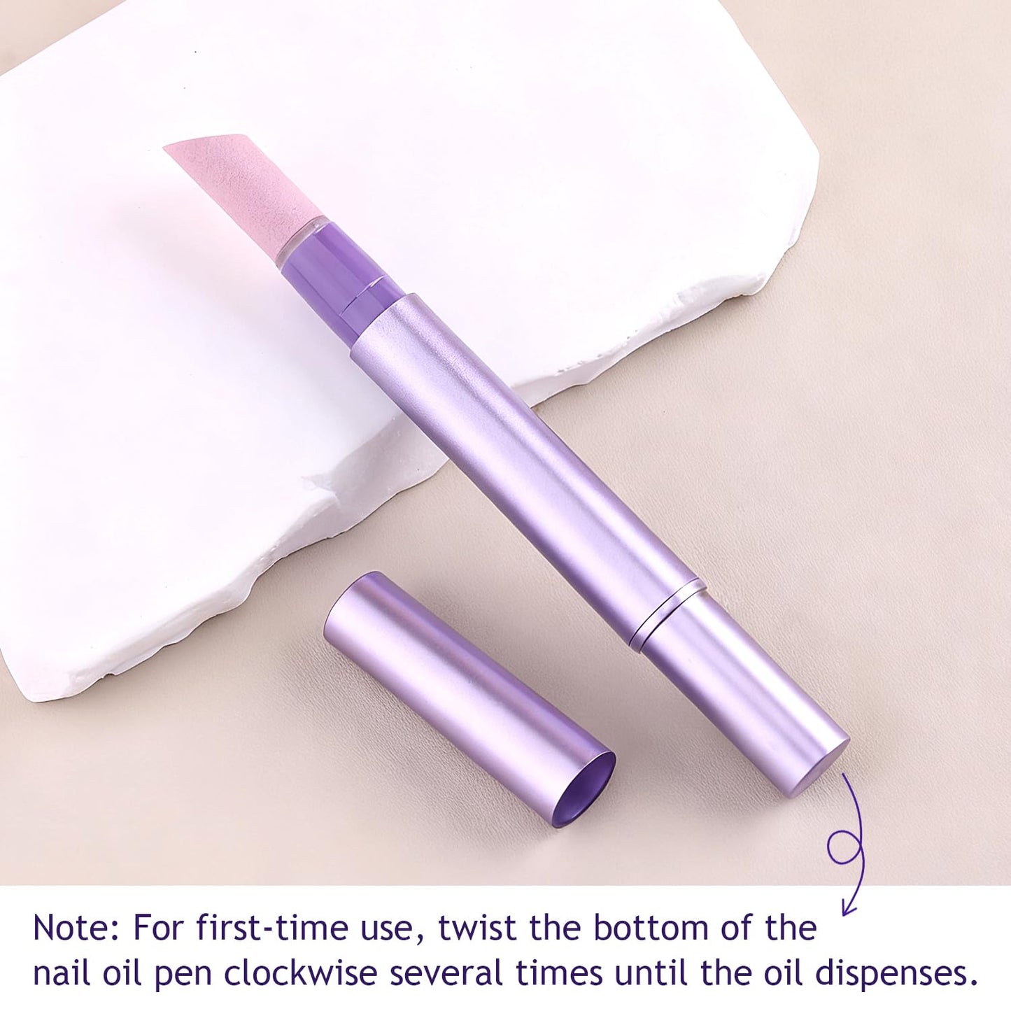 2PCS 3-in-1 Nail Care Pen, Cuticle Oil Cuticle Pusher Nail Oil Pen
