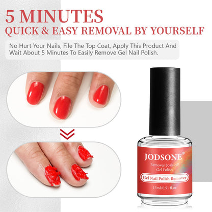 2PCS Gel Nail Polish Remover No Need Soaking or Wrapping Easy And Quick