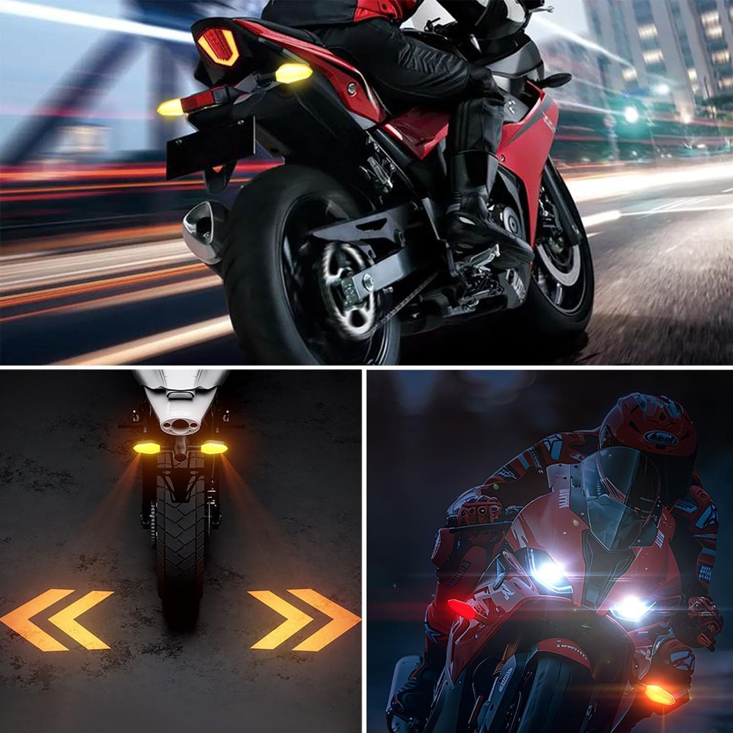 2 PCS LED Turn Signal Lights Projector for Motorcycle