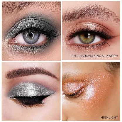 5-Layer Book-Style Foldable Makeup Gift Set, Multi-functional Eyeshadow, Contour, and Highlighter Palette