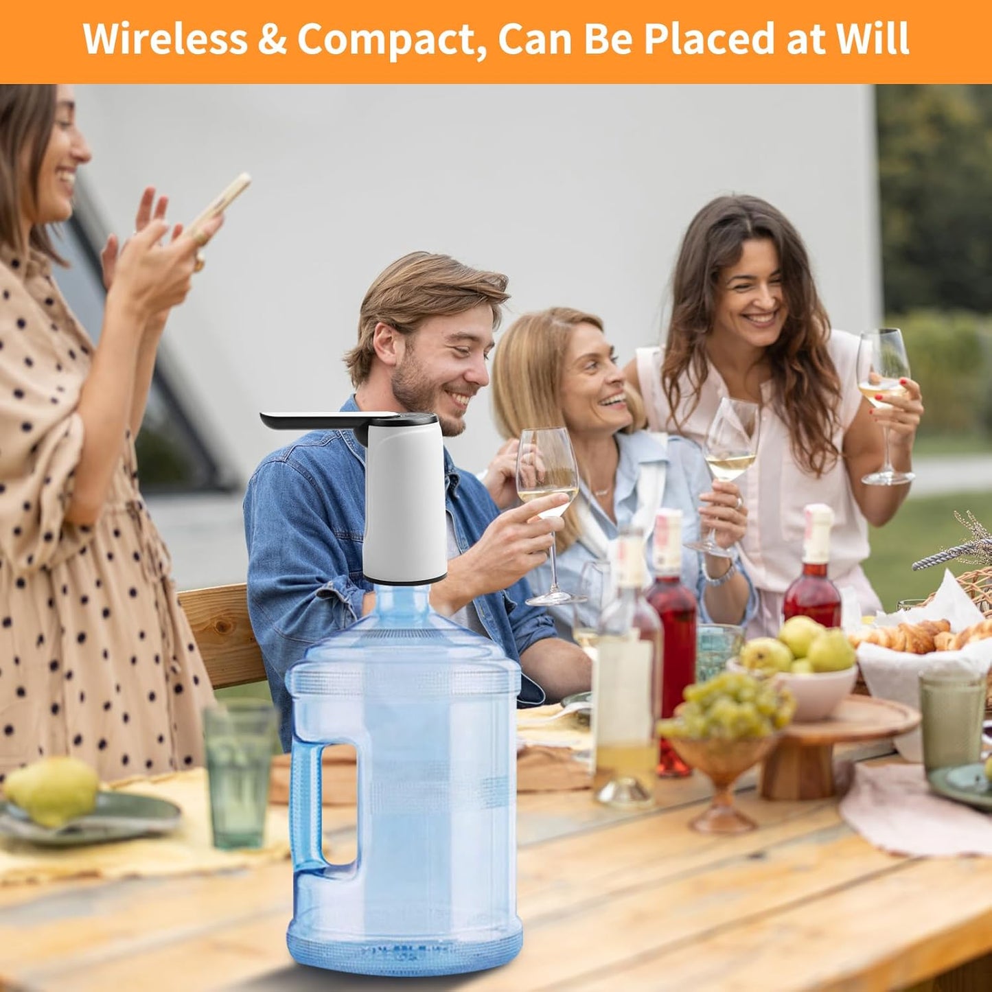 Water Bottle Pump 5 Gallon USB Charging Automatic Drinking Portable Electric Water Dispenser/Switch