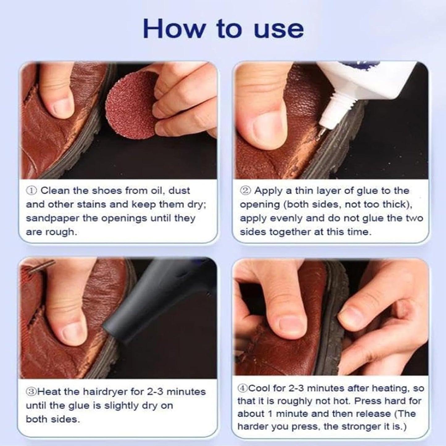 2Pcs Waterproof Quick Dry Super Strong Glue,Multi-Purpose Adhesive,Clear Shoe Repair Glue for Sneakers