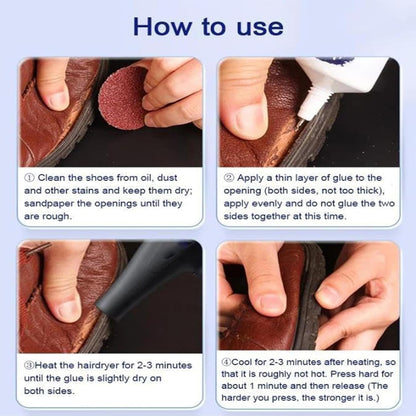 2Pcs Waterproof Quick Dry Super Strong Glue,Multi-Purpose Adhesive,Clear Shoe Repair Glue for Sneakers