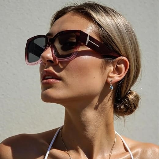 Polarized Fit Over Sunglasses for Women Oversized Square Over Glasses Sunglasses with UV Protection