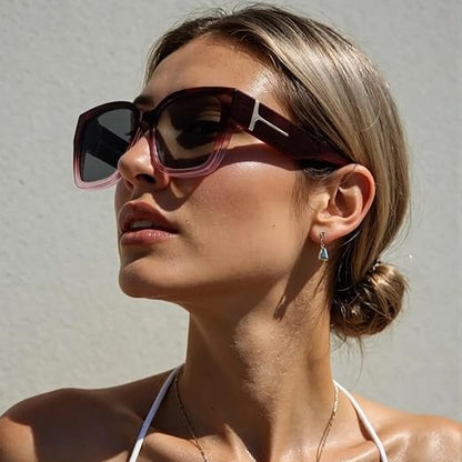 Polarized Fit Over Sunglasses for Women Oversized Square Over Glasses Sunglasses with UV Protection