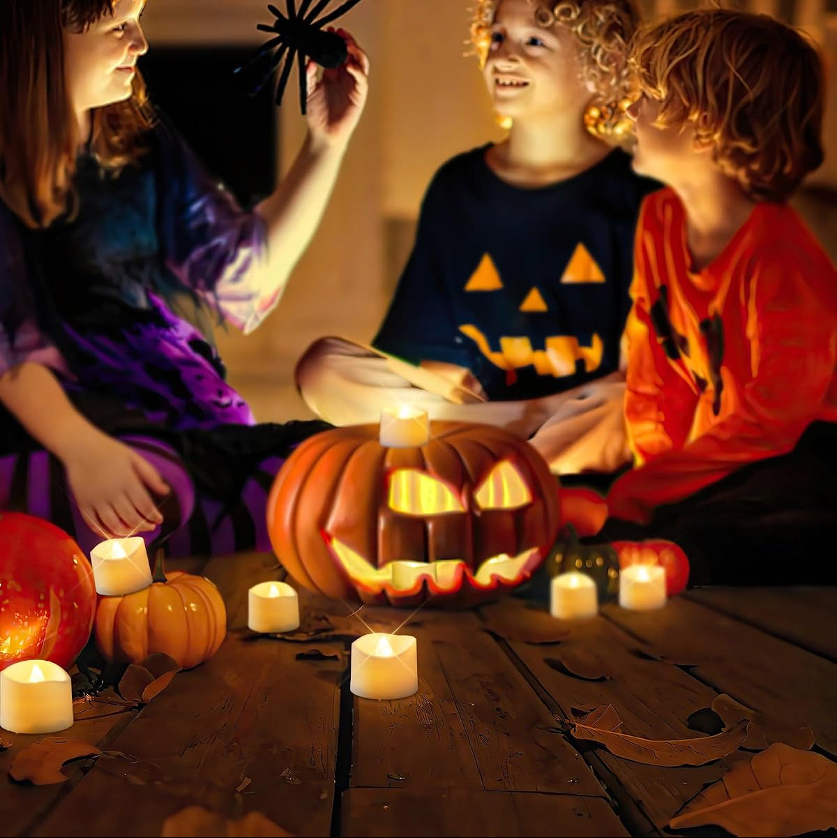 24Pcs Flameless LED Candles - Warm Yellow Flickering Bright Tealights for Votive