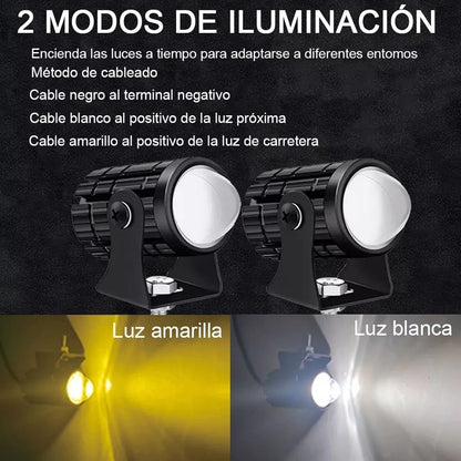 2Pcs Motorcycle Turn Signal Light Motorcycle Accessories Truck Car Auxiliary Additional Mini Projector