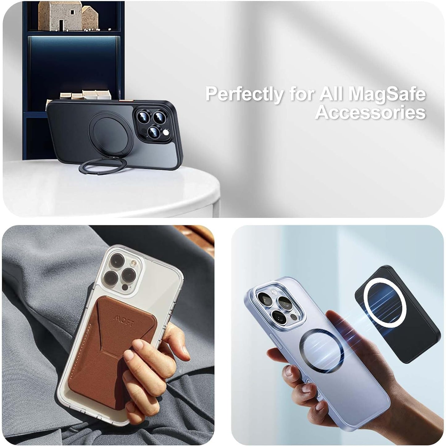 8 PCS Universal Metal Rings Sticker Compatible for Magsafe Magnetic Wireless Charger
