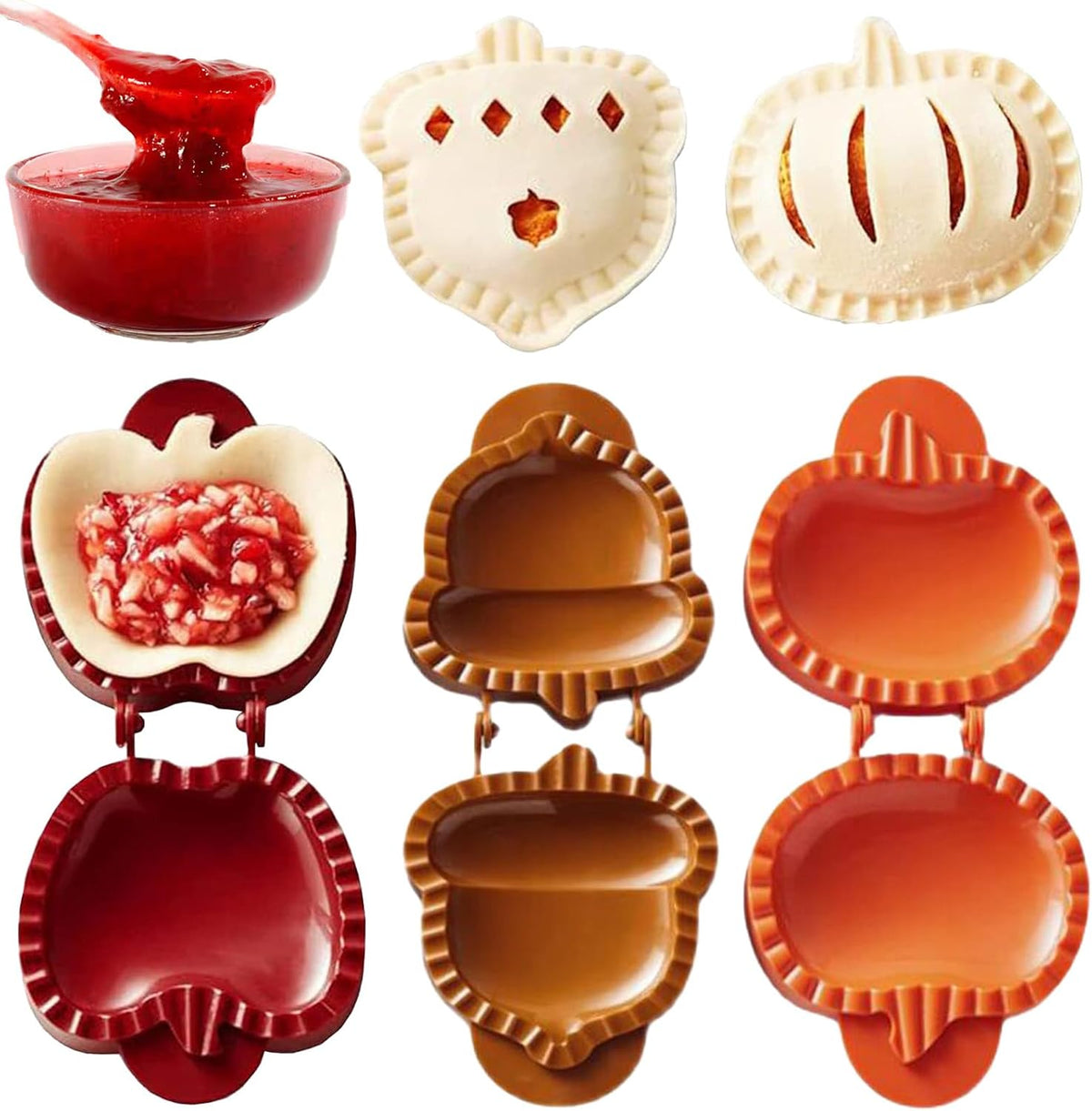 3-Pack Halloween Hand Pie Molds Set