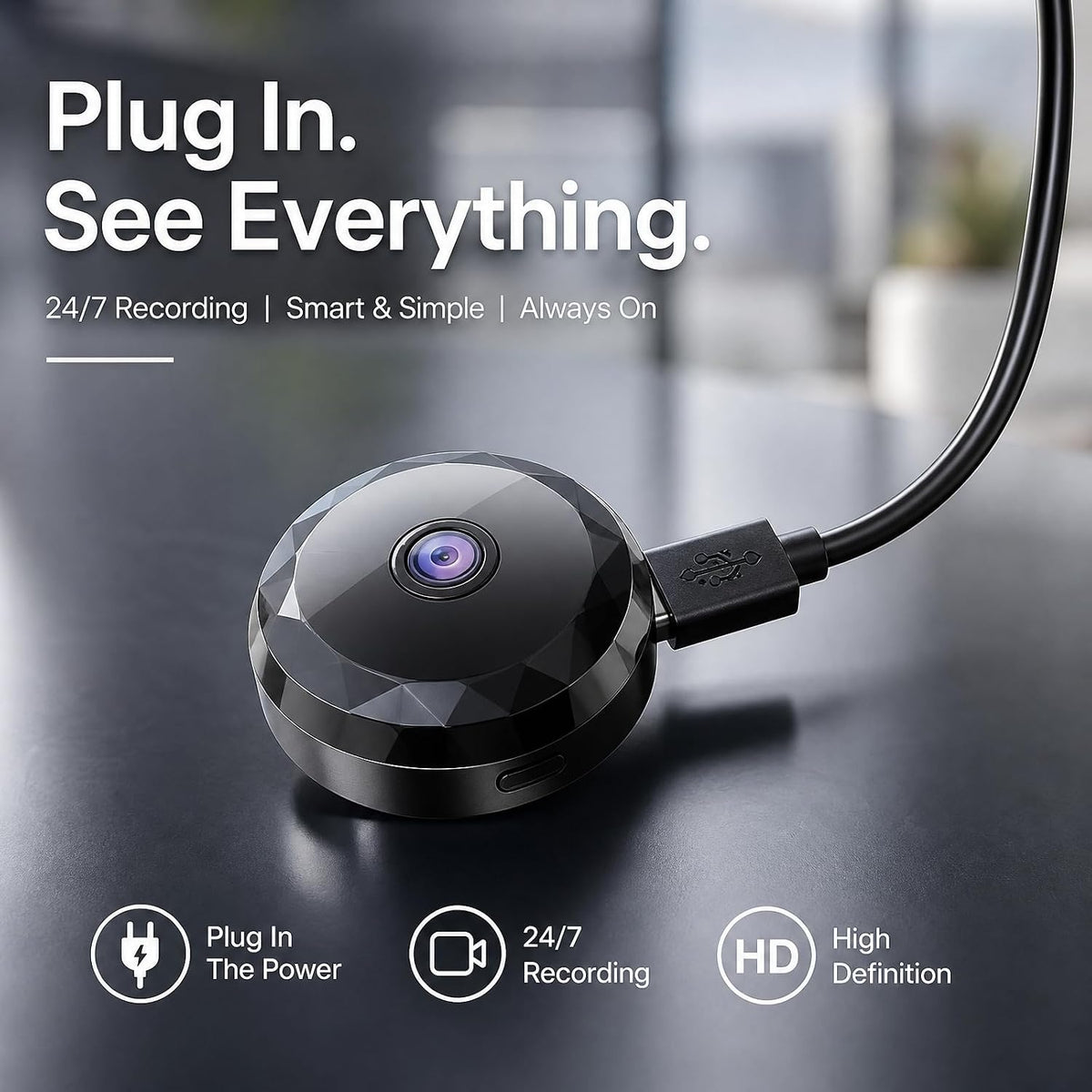 Mini Magnetic WiFi Security Camera 1080P HD with Night Vision & Motion Detection