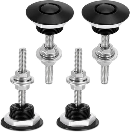 4Pcs 1.25 Inch Universal Aluminum Vehicle Hood Pins Silver Quick Release Lock Latch Bumper License Plate Lock Clip Diameter