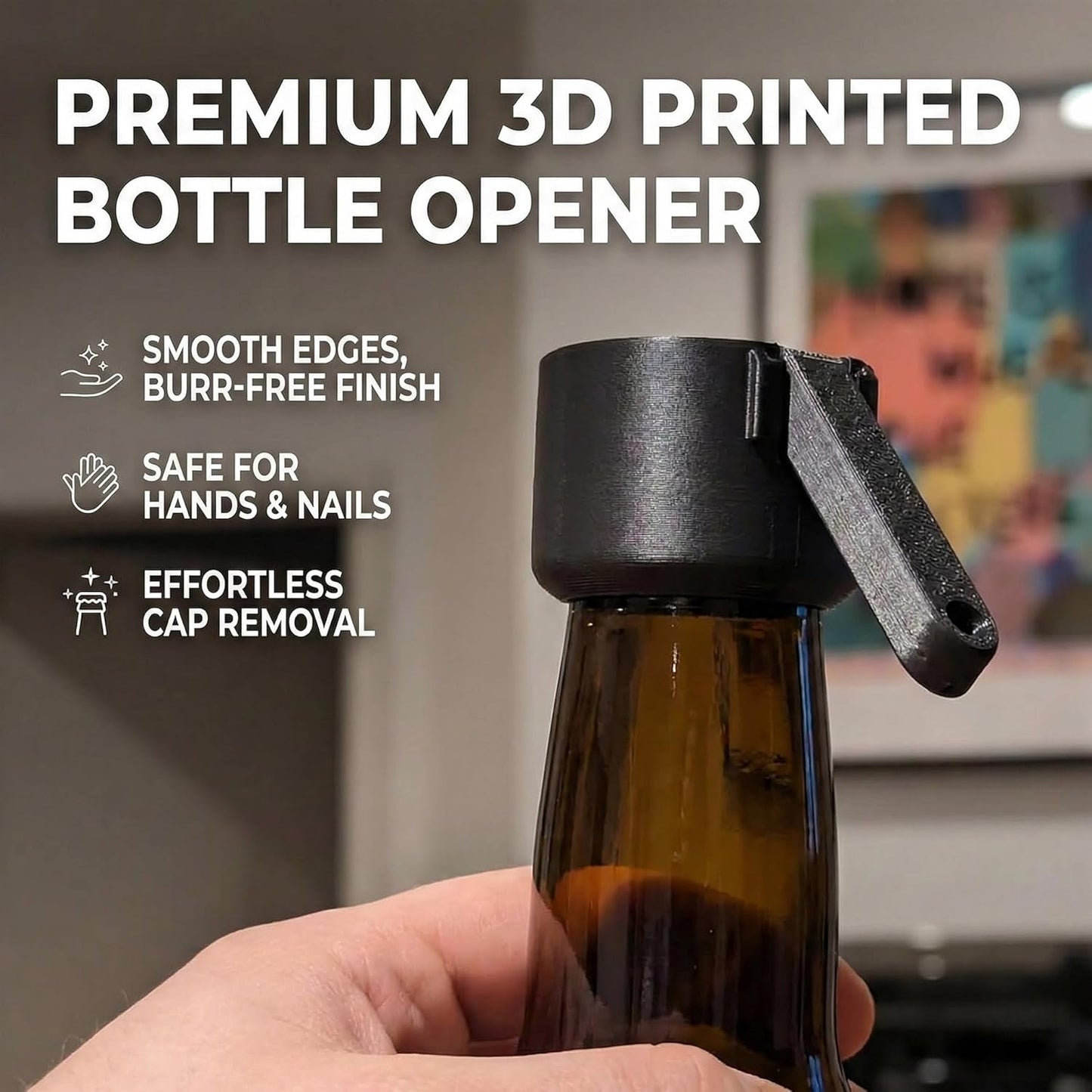 3PCS Lever Beer Bottle Opener Shoots Cap for Different Beer Bottles