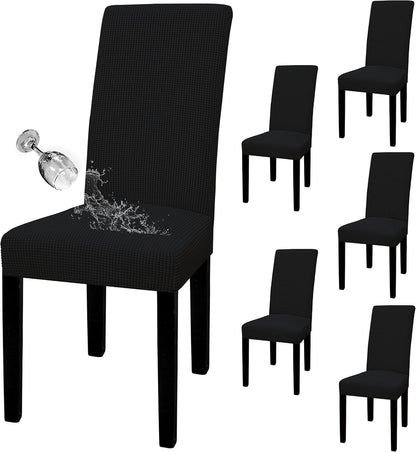 100% Waterproof Dining Room Chair Cover , Stretch Jacquard Parson Chair Slipcover
