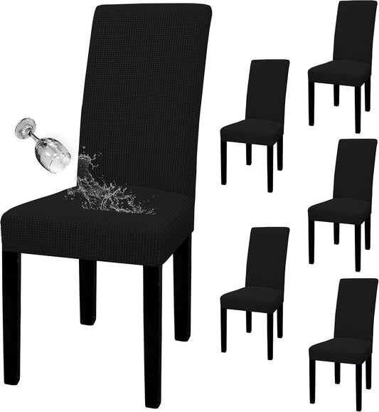 100% Waterproof Dining Room Chair Cover , Stretch Jacquard Parson Chair Slipcover