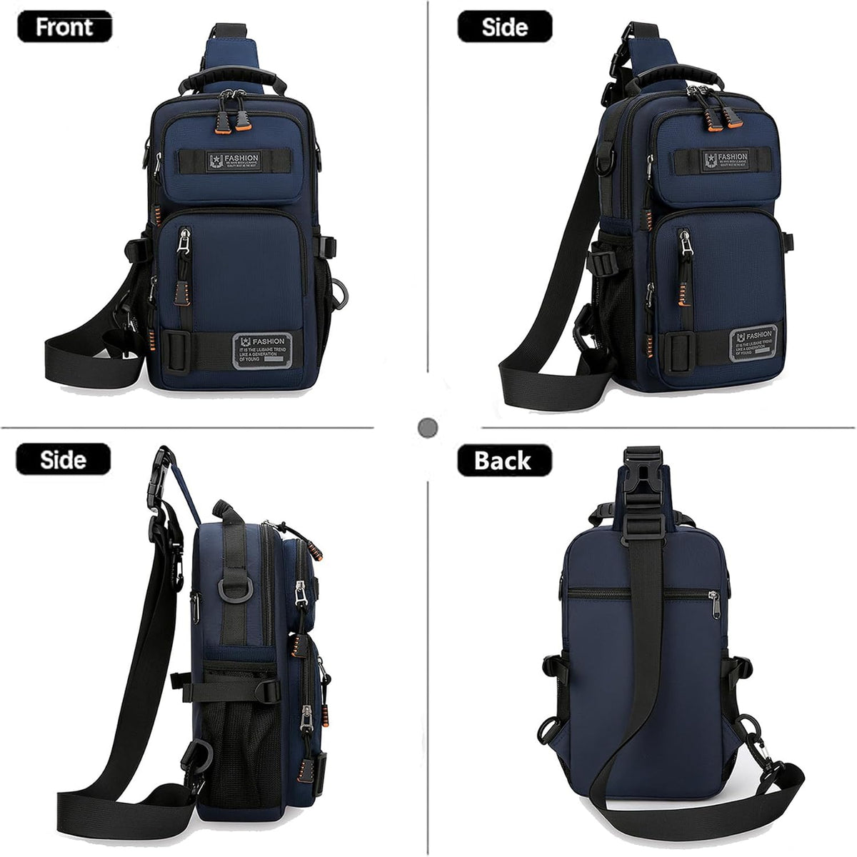 Crossbody Sling Backpack Sling Bag for Men Travel Hiking Chest Bag Daypack