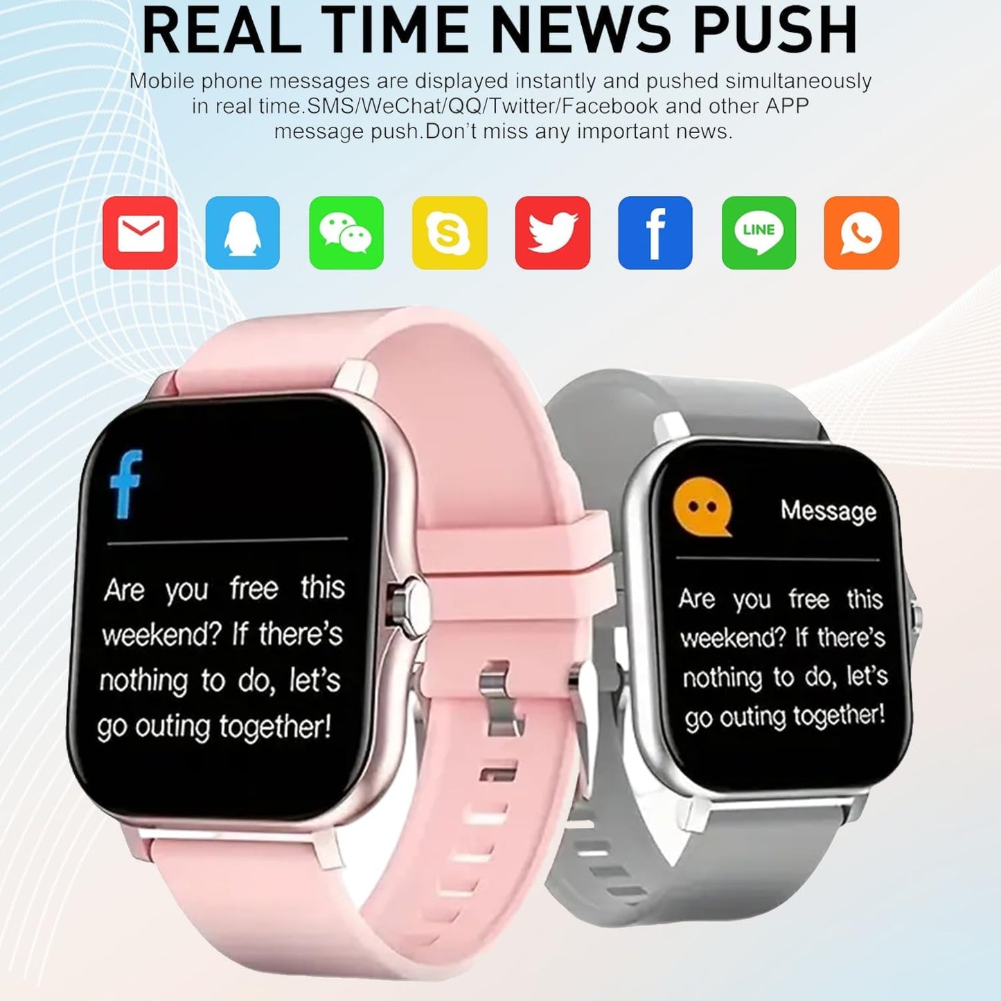 Smart Watch, 1.81" Upgraded Full Touchscreen Smart Watch for Android iPhones