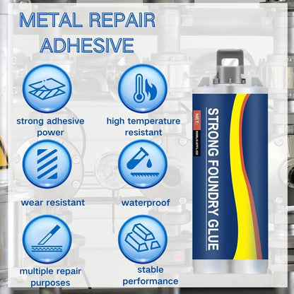 1Set Strong Foundry Glue for Metal, Metal Repair Glue, Super Glue for Metal