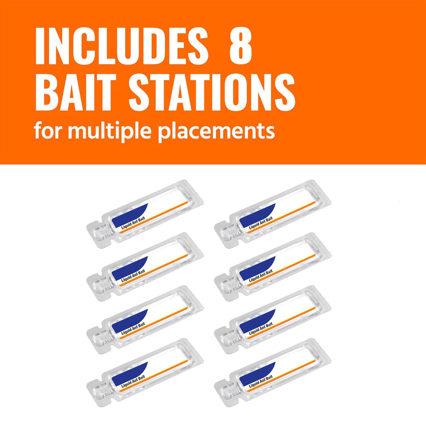 Ant Killer Bait Stations- Liquid Bait 8 Count Stations for Effective Indoor Ant Control