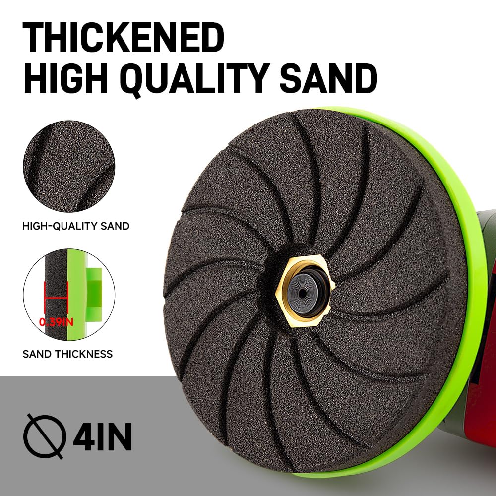 3Pcs 50/100/200# Diamond Polishing Pads, 4 Inch, for Tile, Marble and Granite, Chamfering