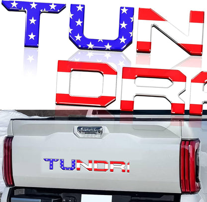 All-New Upgrade Tundr Truck Accessories Badge Tailgate Insert Letters 3D Raised Rear Emblems, ABS Plastic Inserts