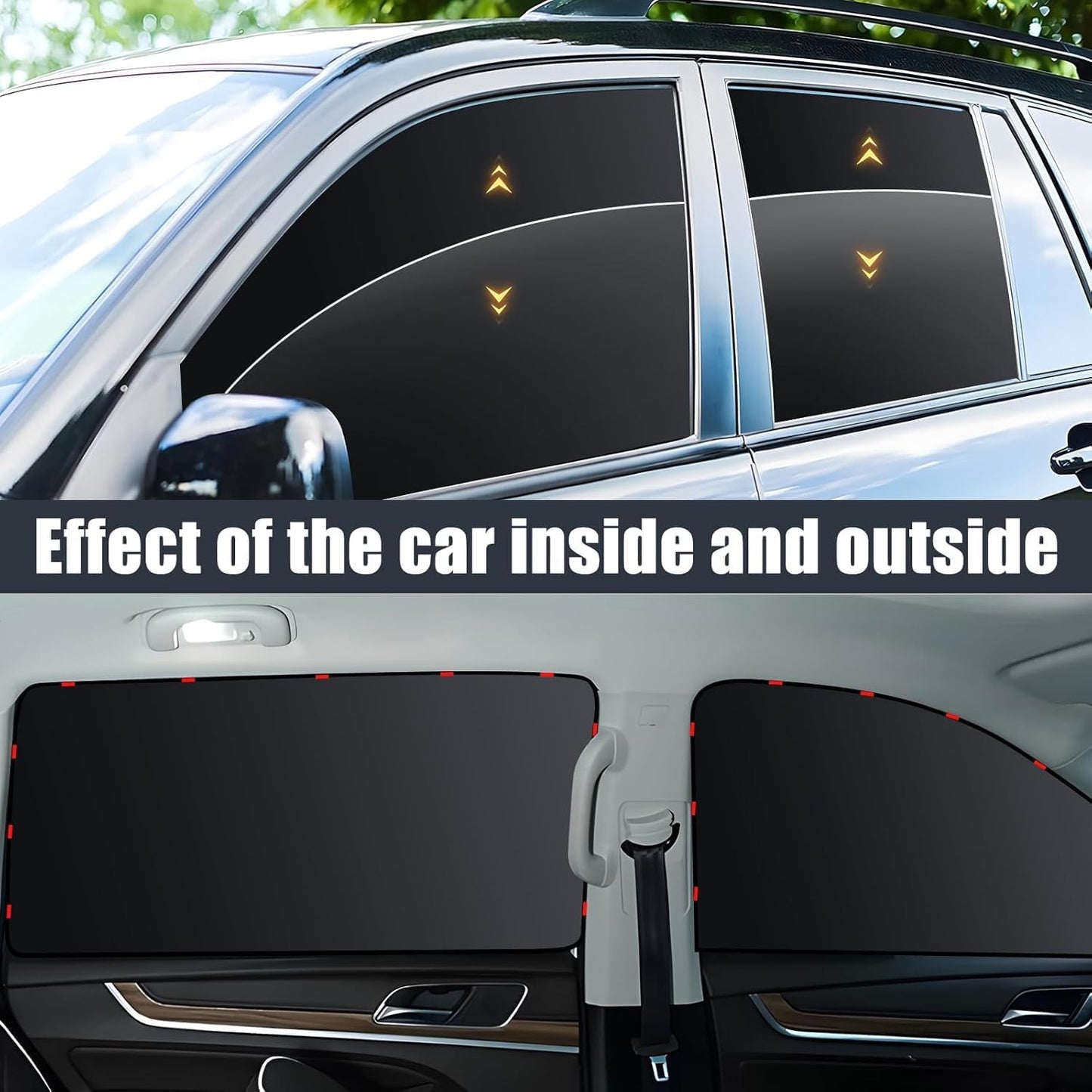 Car Privacy Curtains, Full Blackout Car Window Shades