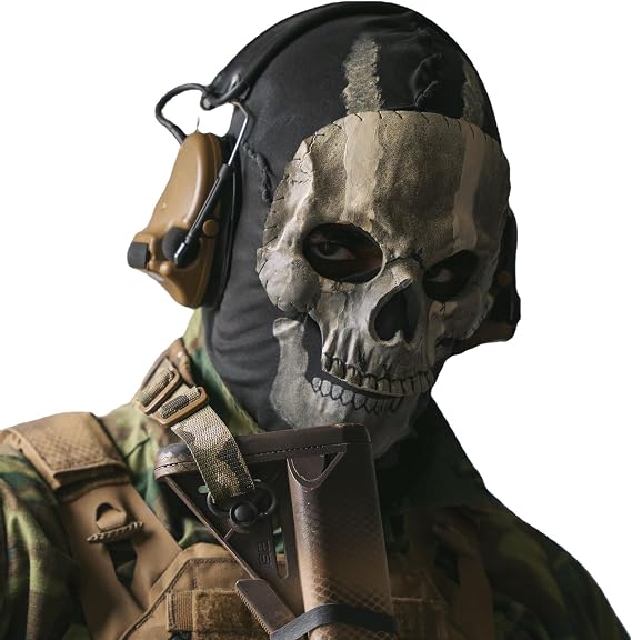 Creepy Halloween Full Head Skull Mask with Movable Jaw