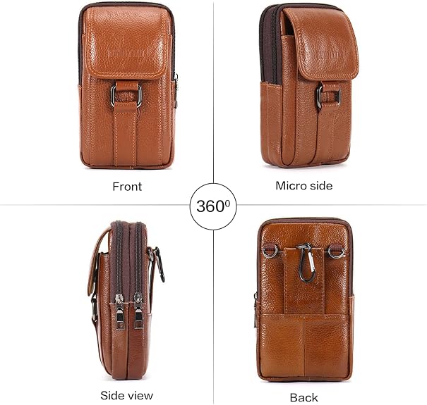Small Crossbody Bags for Man, Mini Waist Packs Mobile Phone Wallet