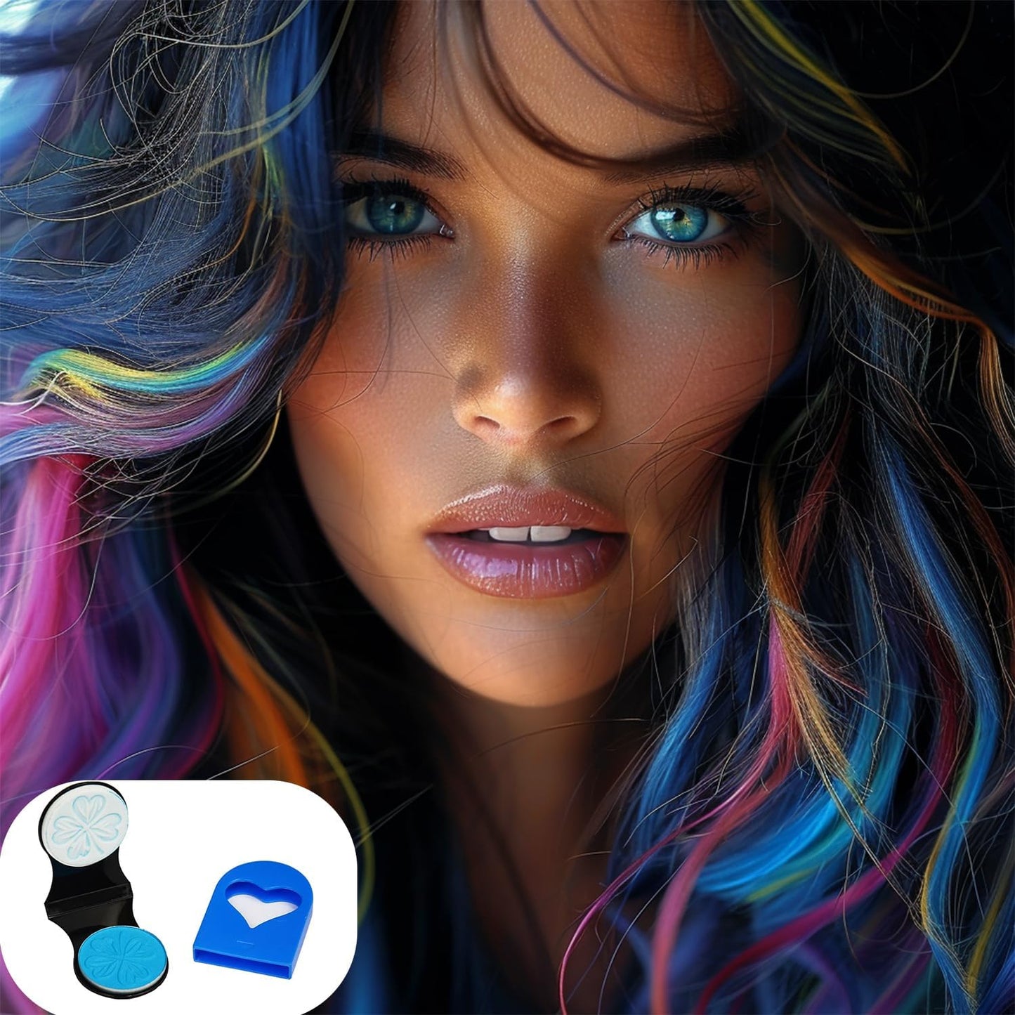 12 ColorsHair Chalk Set Washable Temporary Vibrant Non-Damage Hair Color